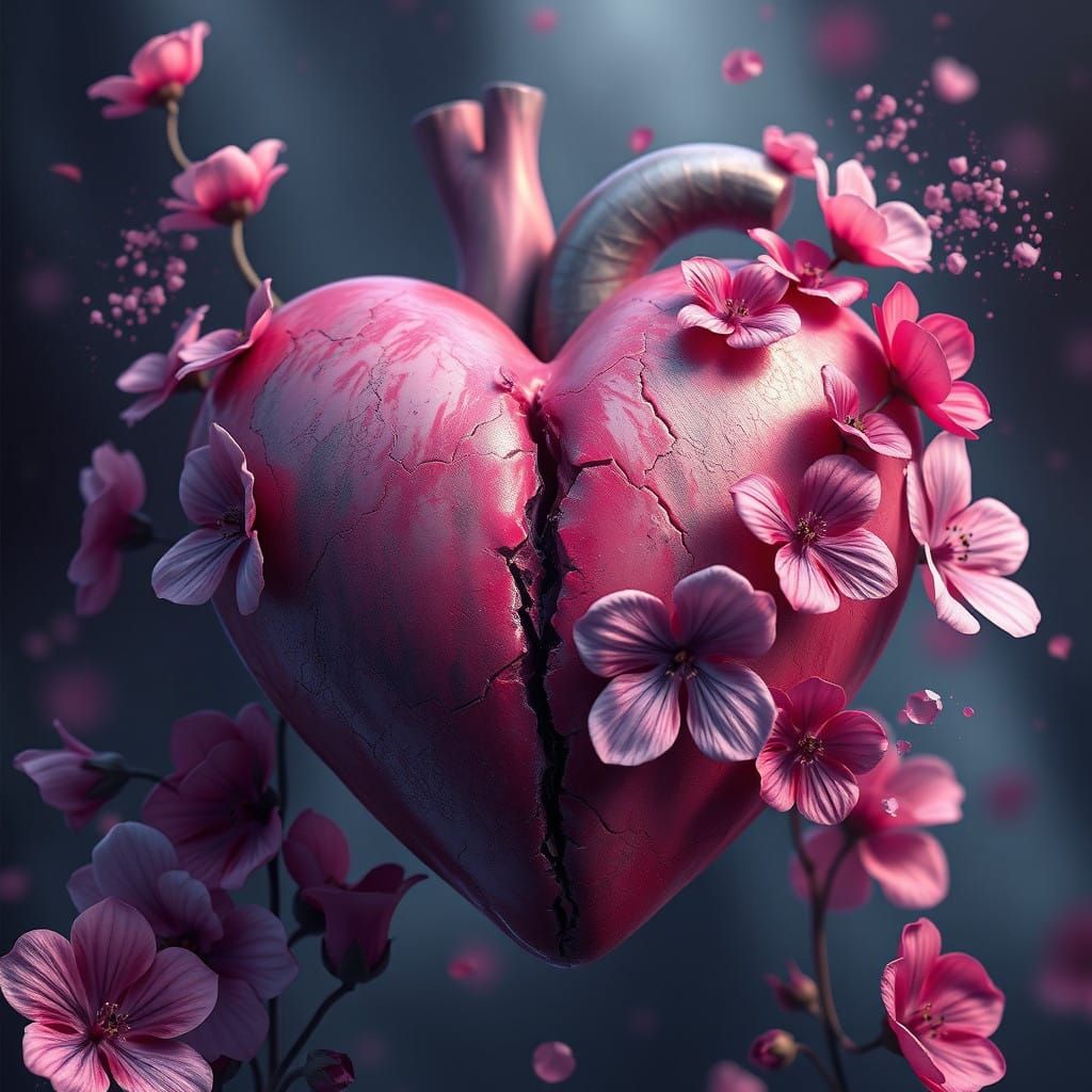 Heart Heals with Vibrant Flowers in Soft Pastels