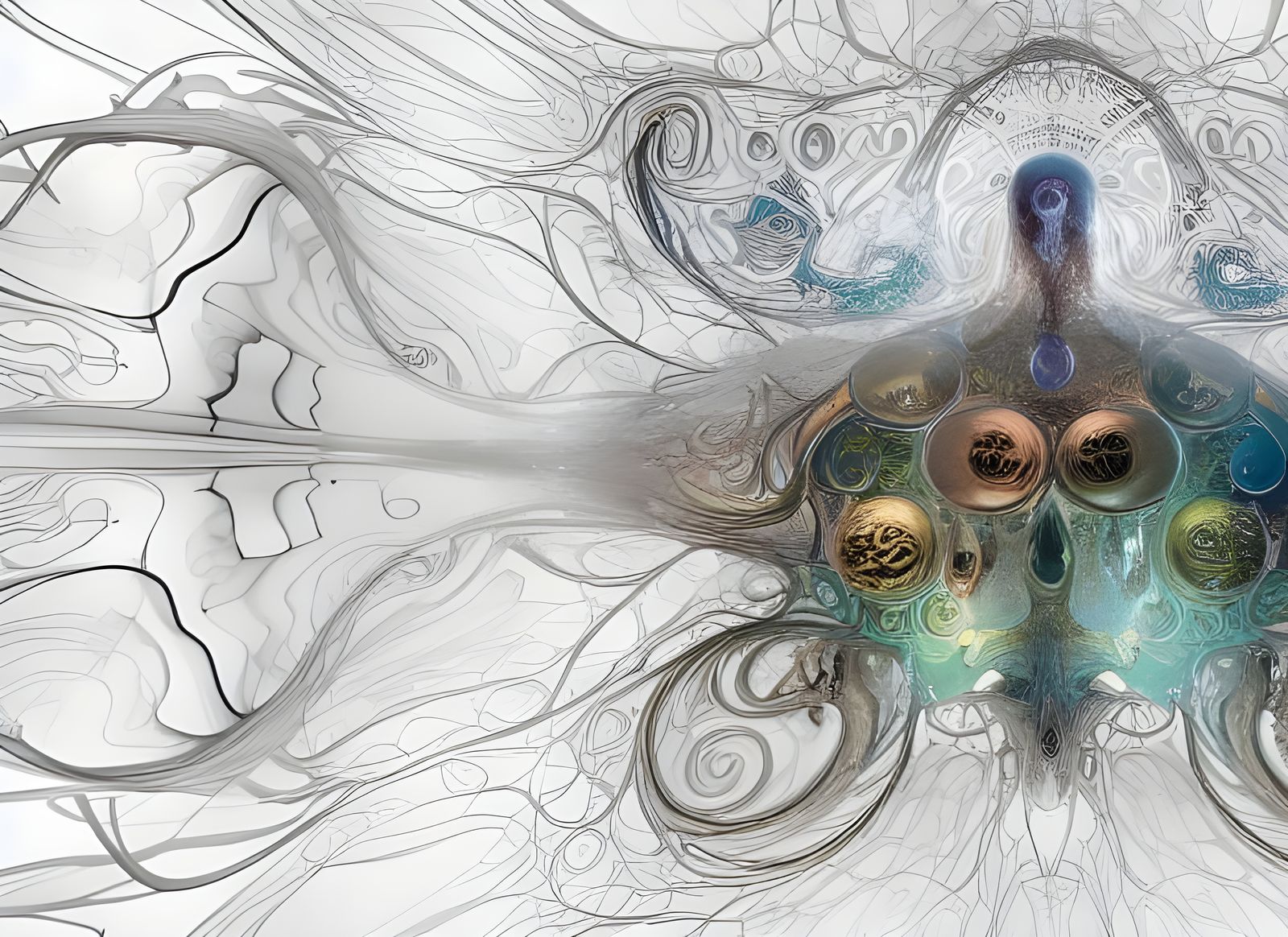 Psychedelic Ecstasy: Swirling Colors in Hyper-Real Painting