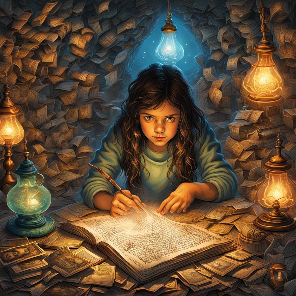 Teenage Vagabond in a Genie Epic, Comic Book Style