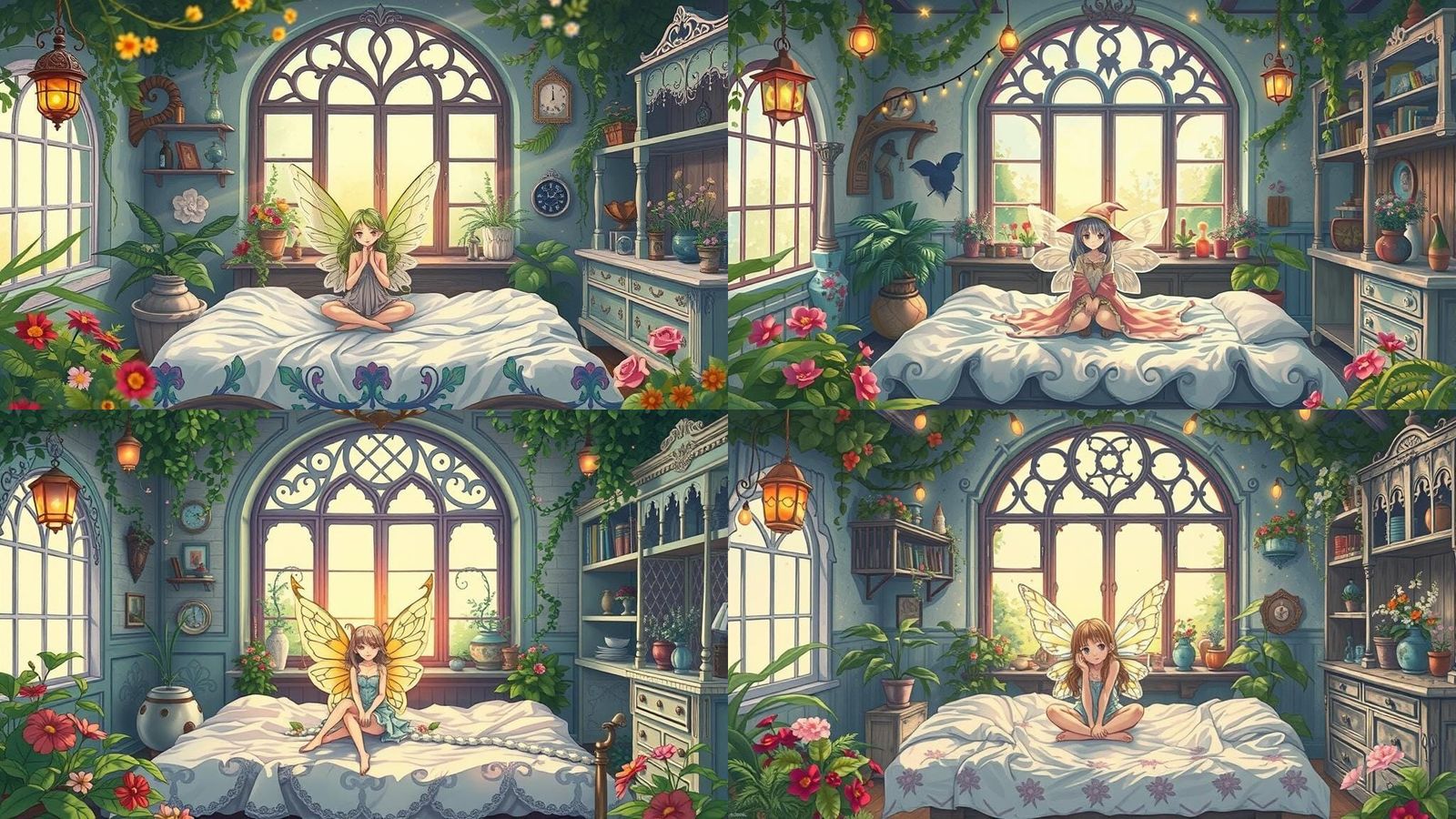 Whimsical Fairy Cottage Bedroom in Gothic Magic Style
