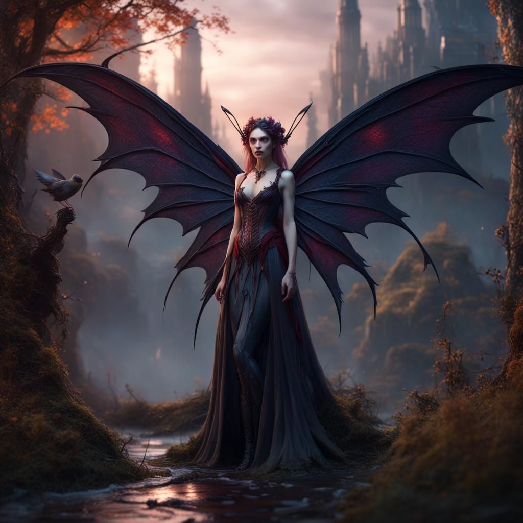 Fairy Vampire in Detailed Matte Painting