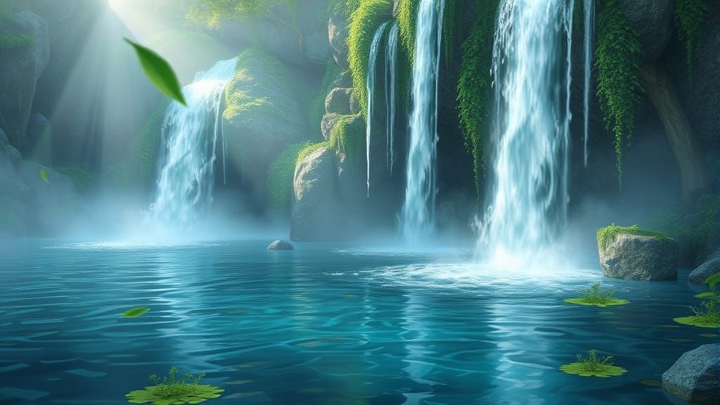 Ethereal Waterfall in Dreamscape