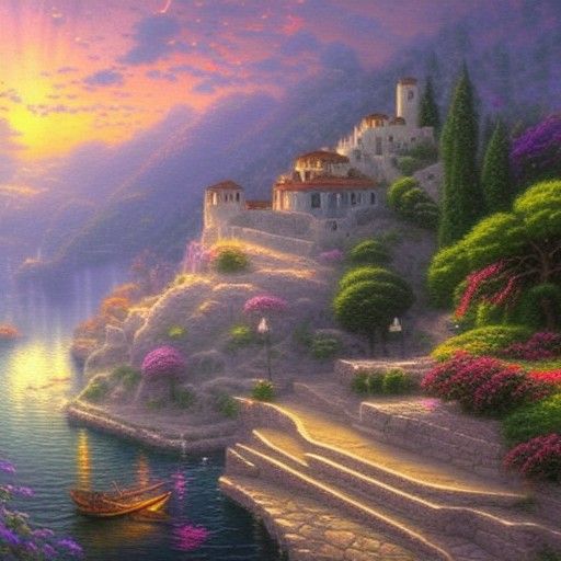 Ethereal Greece in Dreamy, Hyperdetailed Style