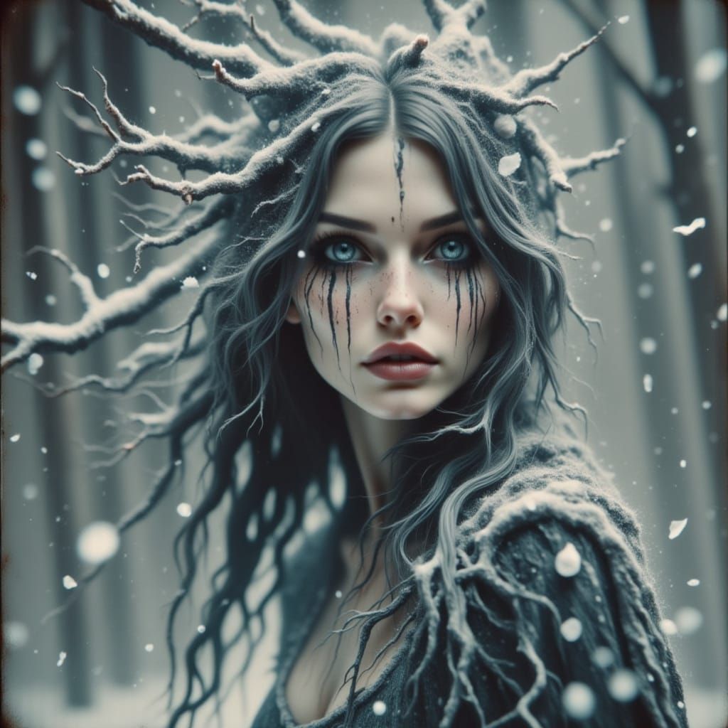 Fae Crone Witch, Spirit of Winter Storms
