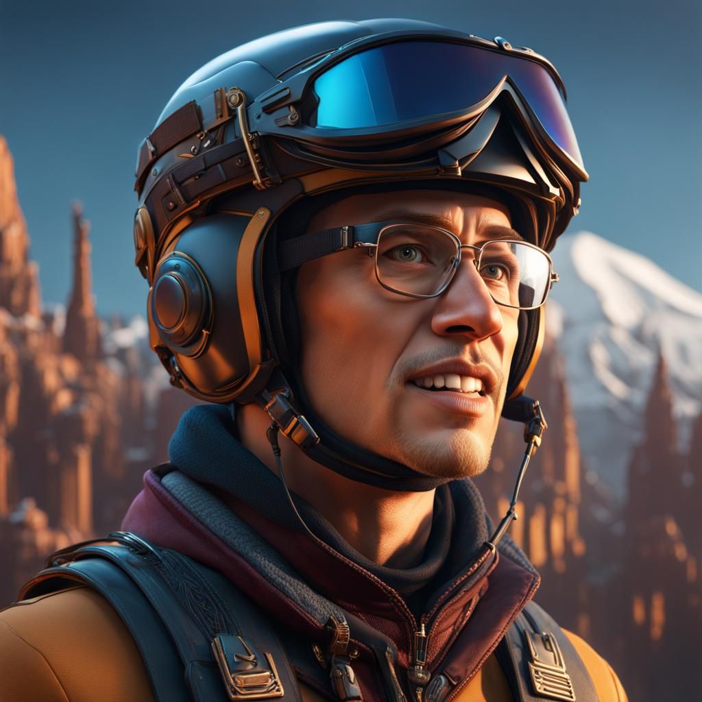 Detailed Portrait of Transgender Man in Orthodontic Gear