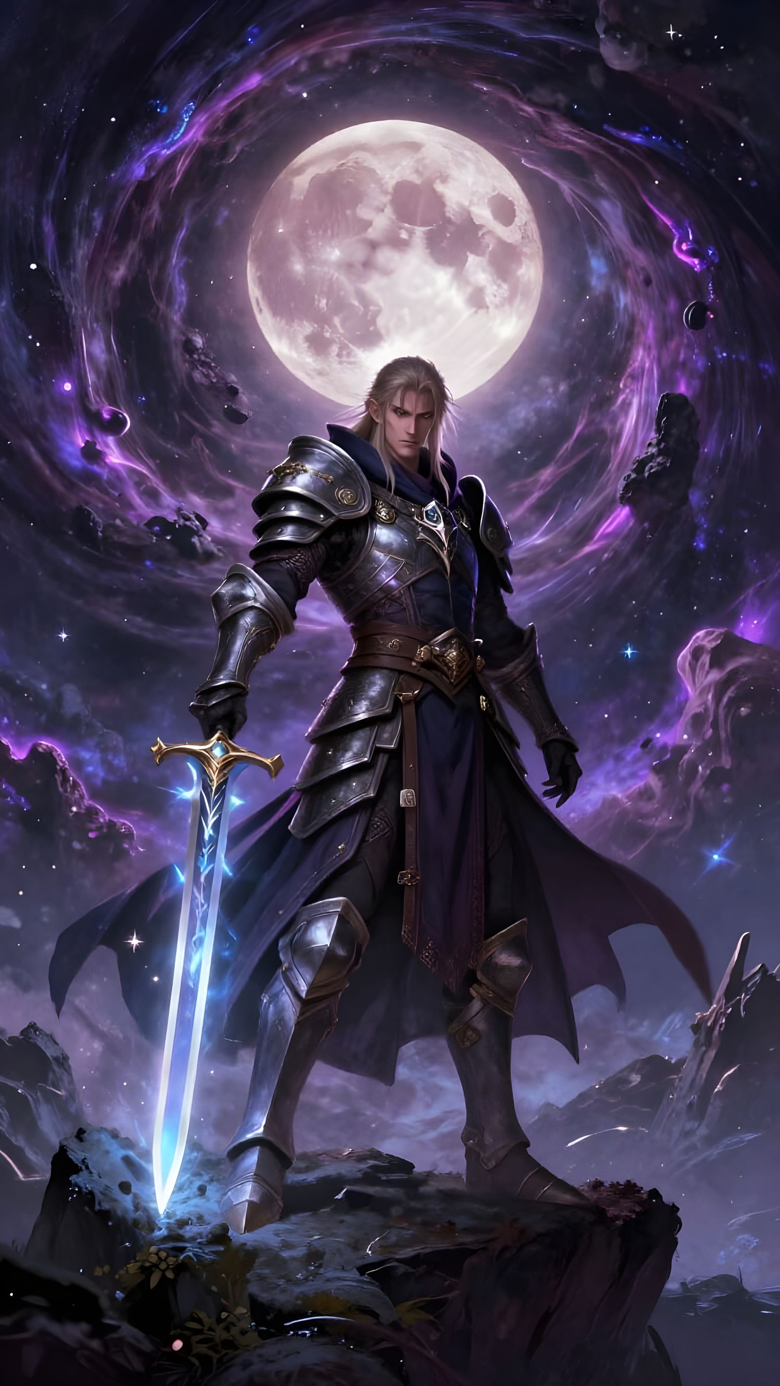 Half-Elf Wizard Opens Cosmic Vortex