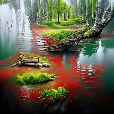 Spectacular Forest Lake: Ultra Realistic Nature Painting