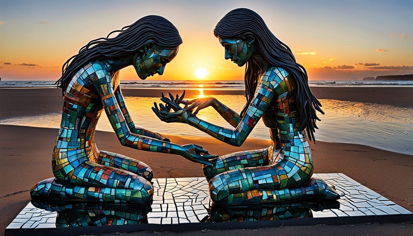 Surreal Bio Art Sculpture Celebrating Resilience and Authent...