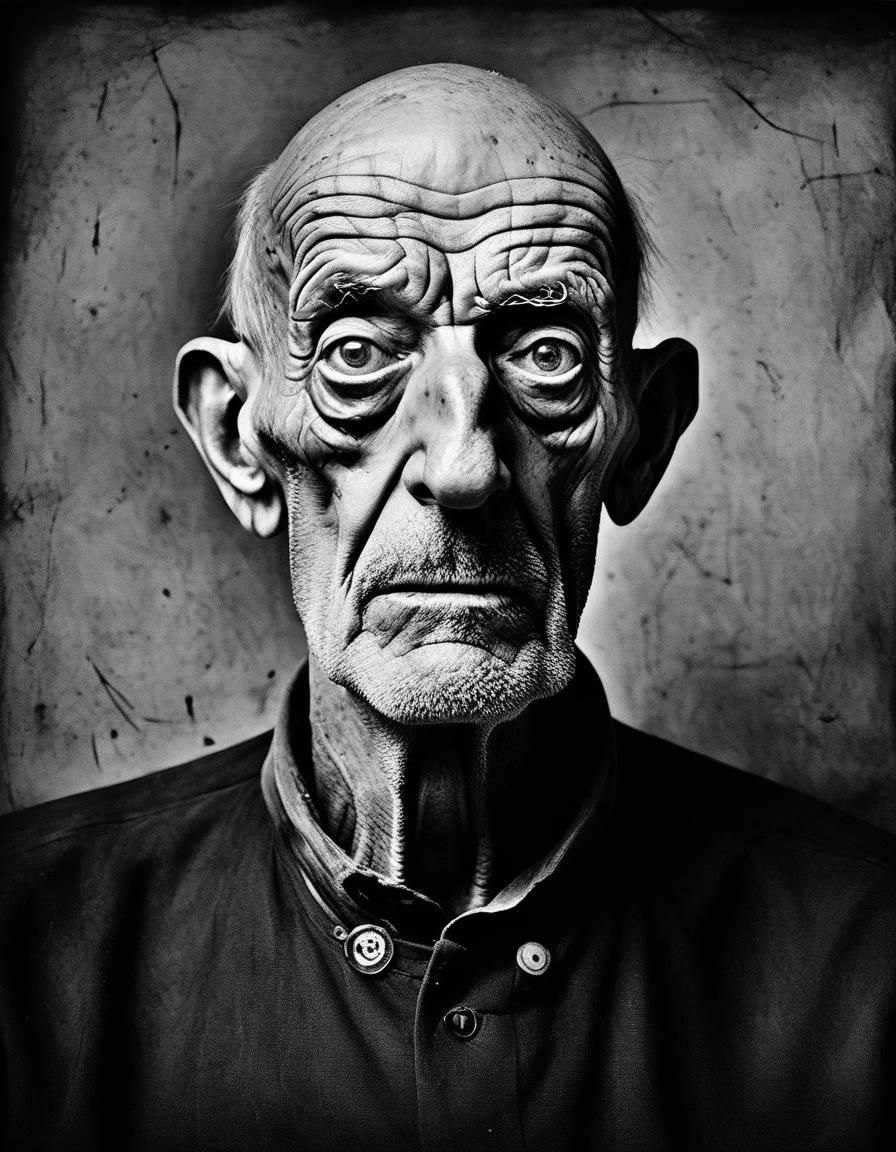 Intense Portrait in Roger Ballen Style