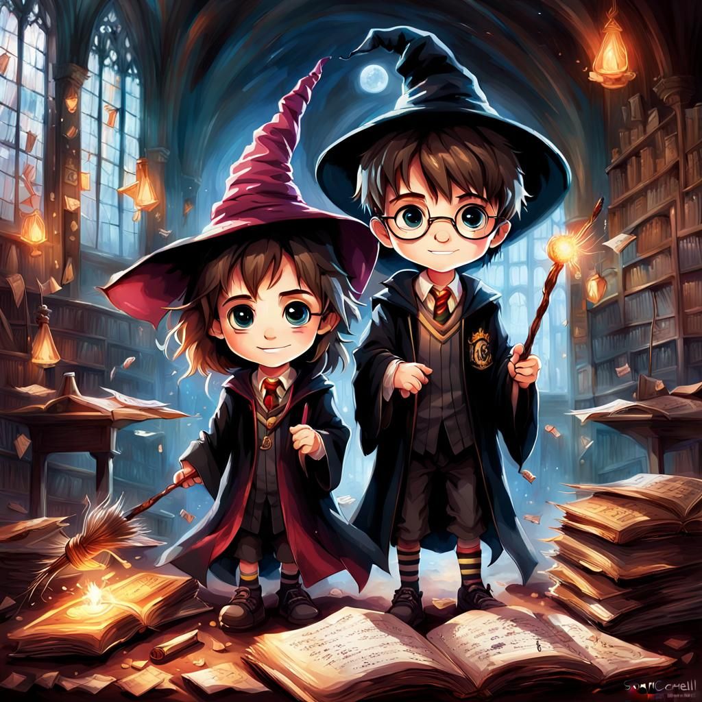 Wizards Back to School ( Harry Potter and Hermine Back in sc...