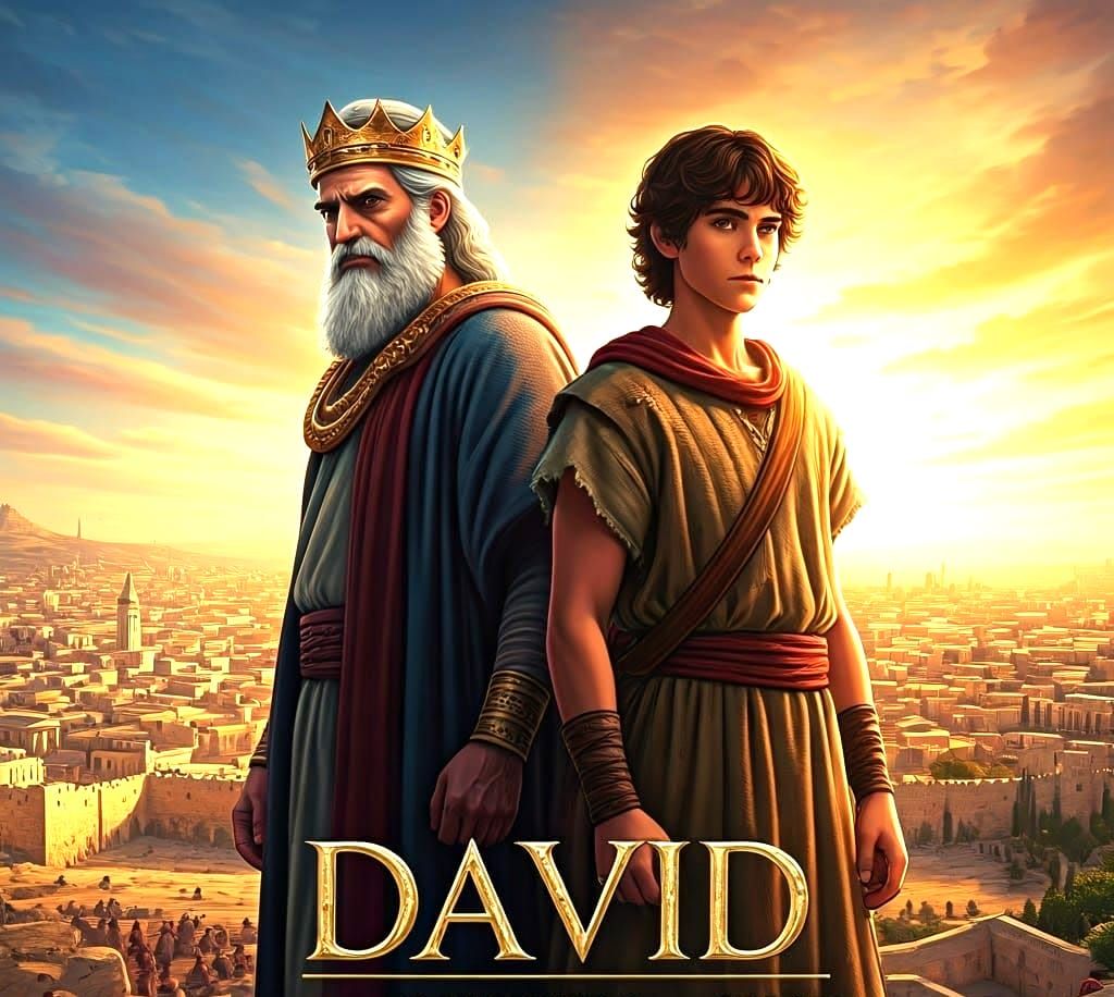 Biblical King David in Epic Pixar Style