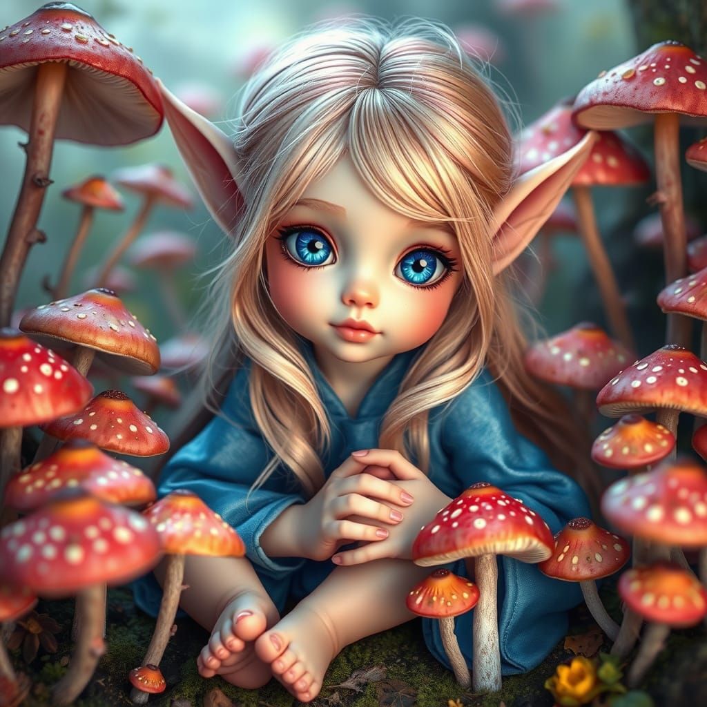 Ethereal Elf Maiden in Pastel Hues