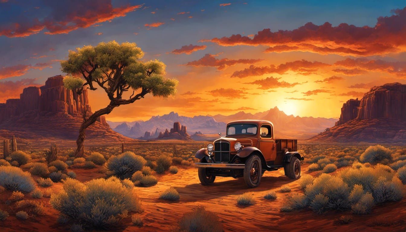 Cowgirl and Horse at Desert Campfire in Comic Art