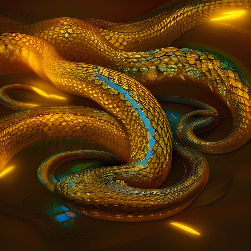 Luminescent Snakes in Golden Room: Fractal Iridescence