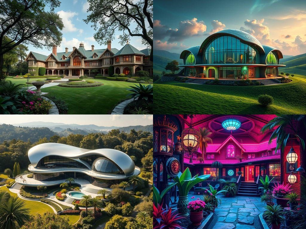 Luxurious Futuristic Mansion in the Countryside