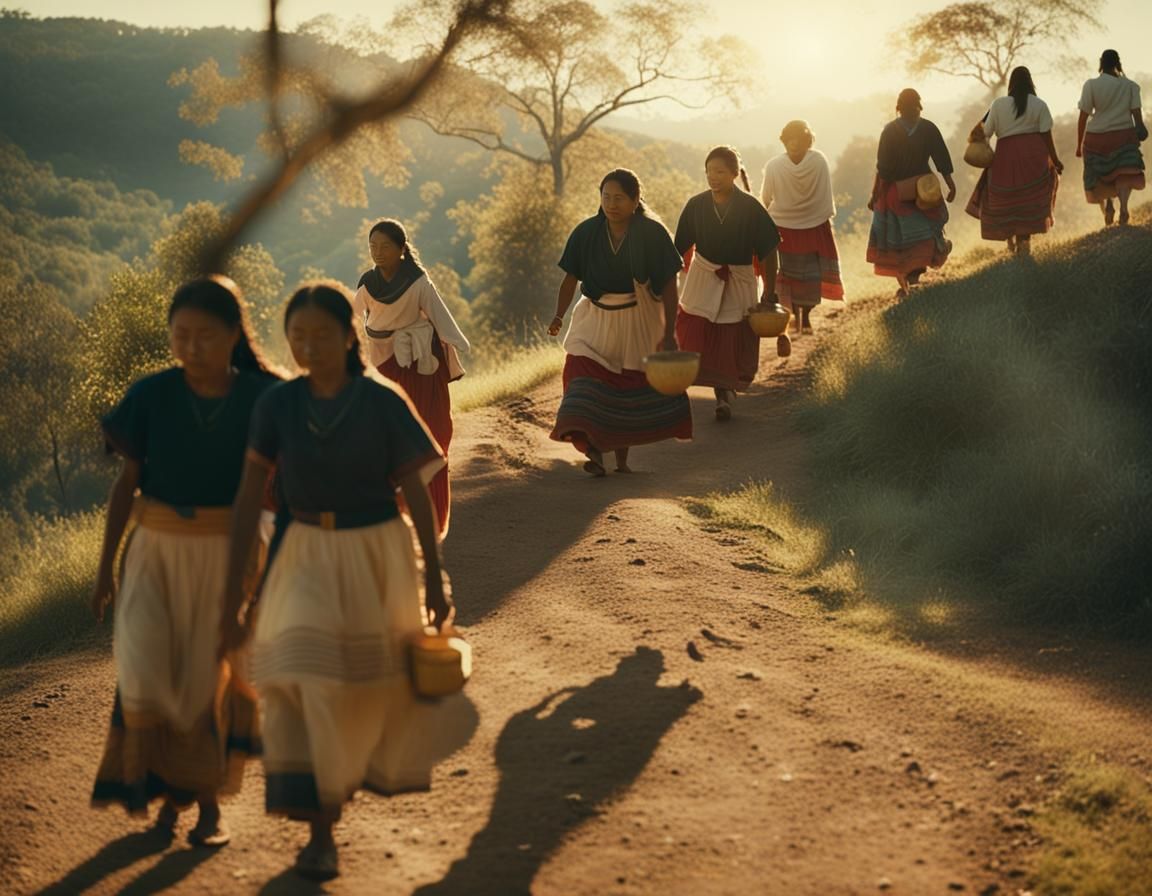 Indigenous Women's Hillside Offering: Cinematic Film Still