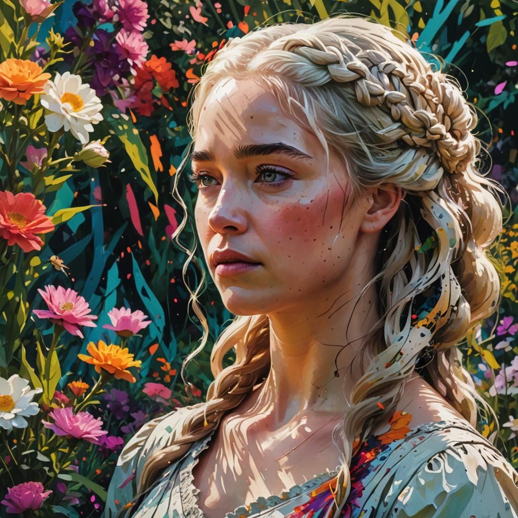 Daenerys as Elizabeth: A Glitch Art Portrait