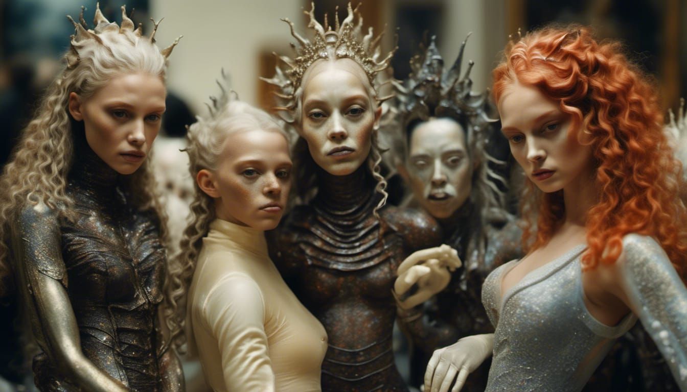 Museum Paintings Come Alive: An Alien Party