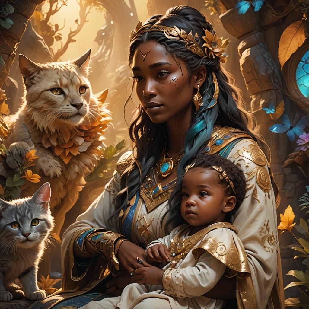 Family Portrait in Cartoonish Photorealism