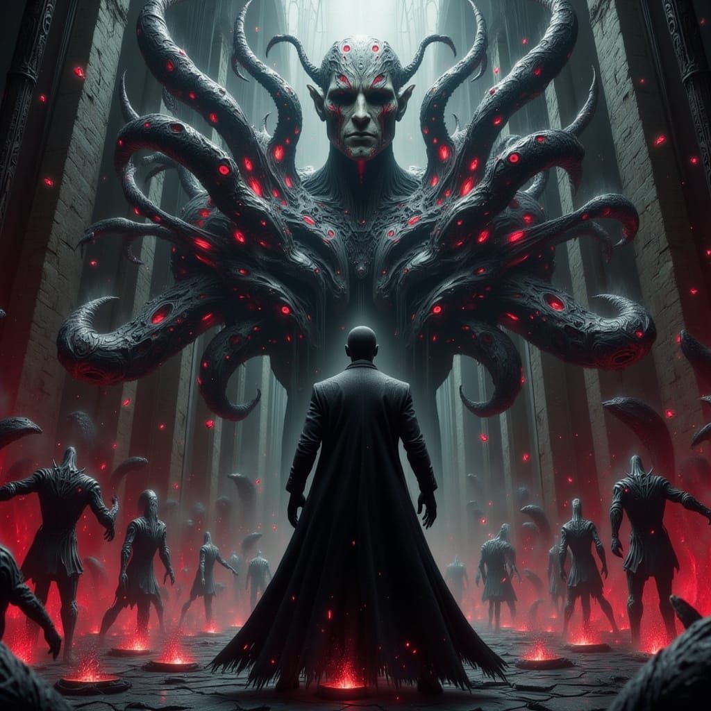 Dark Cyberpunk Detective Masterpiece Painting in Gritty, Ind...