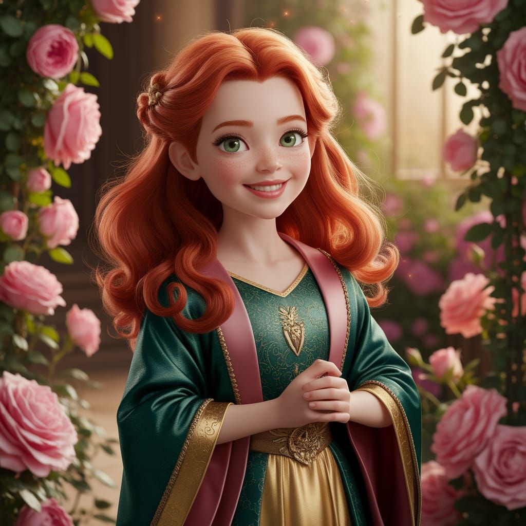 Lily in a Sunlit Garden of Flowers