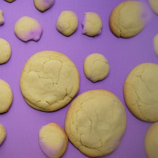 Detailed Matte Painting of Lavender Cookies
