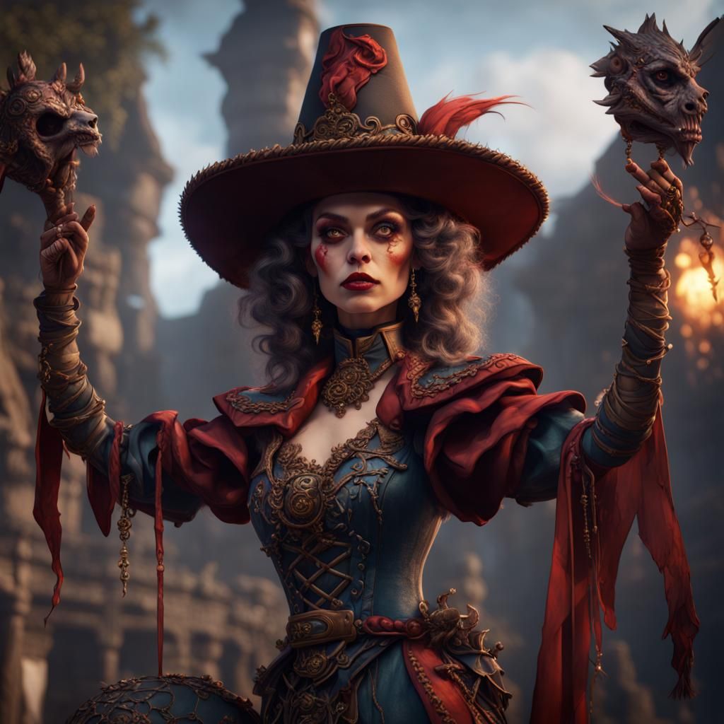 Detailed Female Puppet Master Concept Art