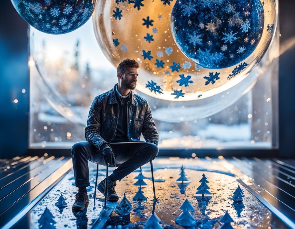 Frozen inside the snow globe