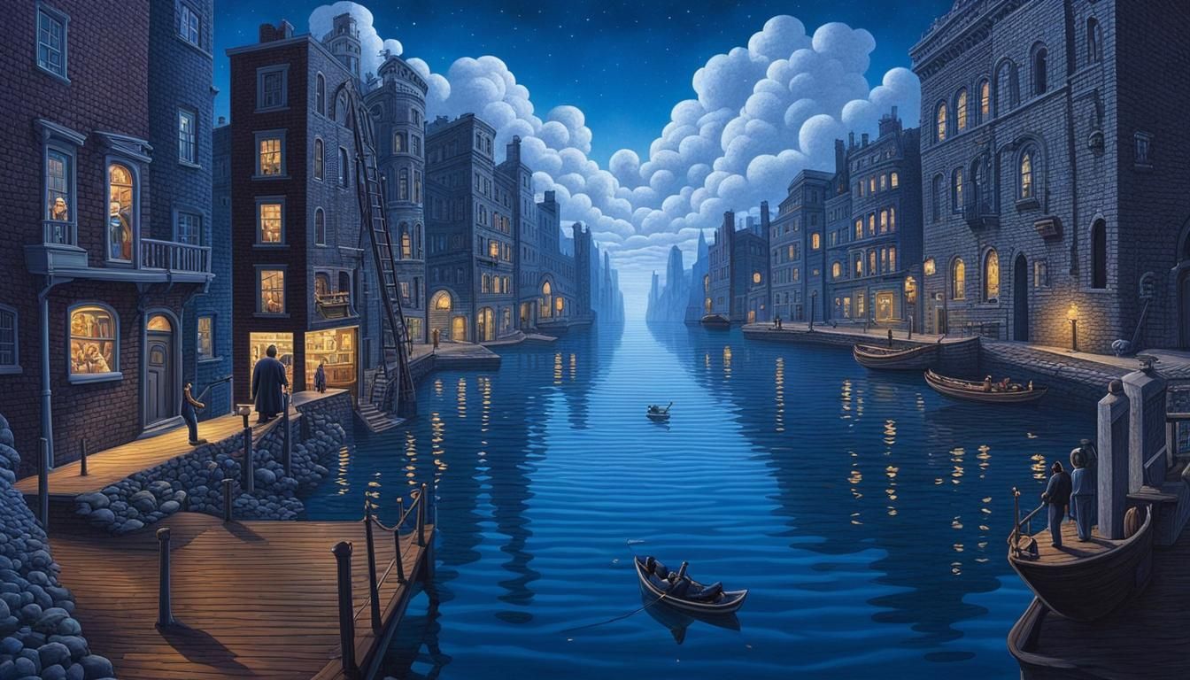 10 pictures (6): Similar Rob Gonsalves was born in Toronto, Canada. Painter of surrealist paintings with a photorealisti...
