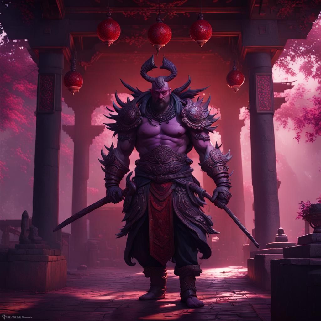 Dark Fantasy Shadow Warrior Concept Art