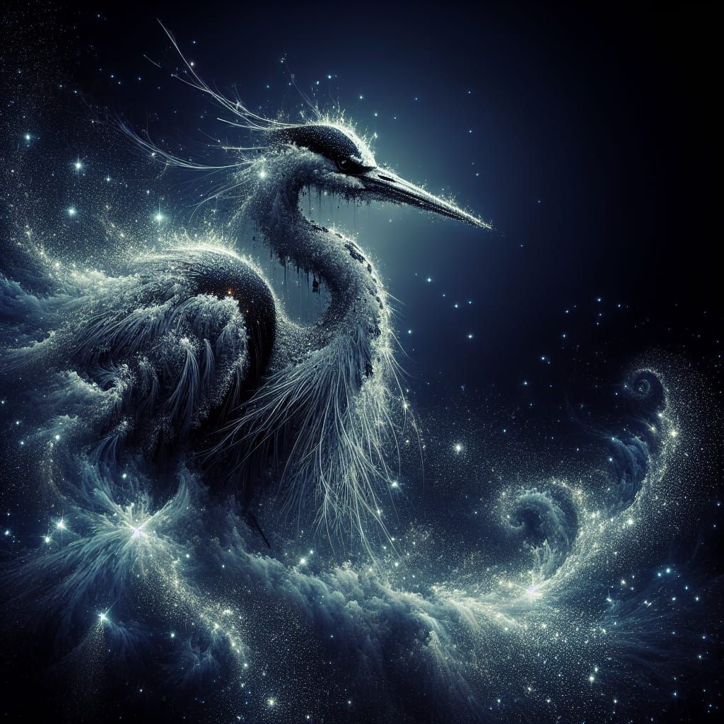 Mist Heron Constructed of Dark Stars in Hypermaximalism