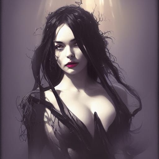 Queen of Sabbath: A Hyperdetailed Witch Portrait