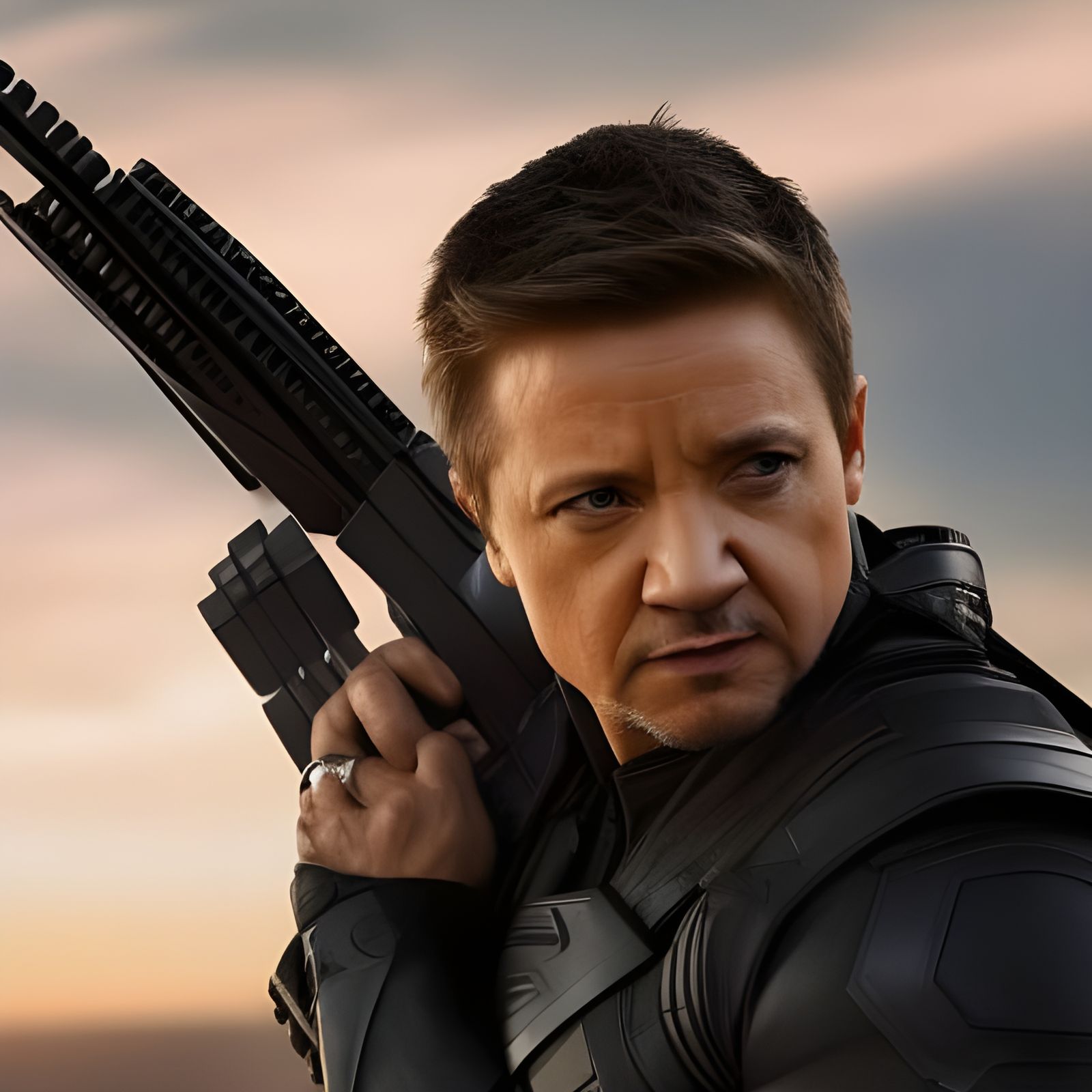 "Jeremy Renner as Hawkeye, by Lord Elboron AI Artist!