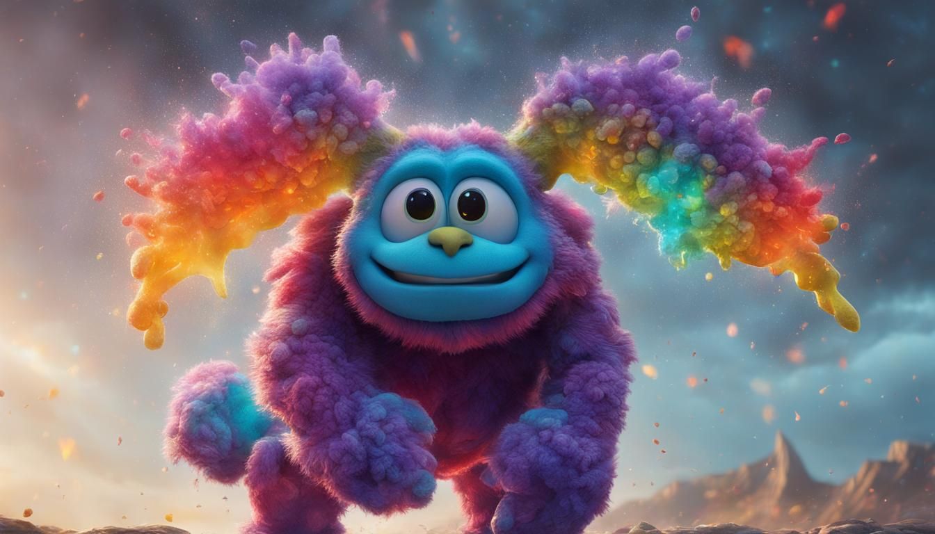 Giant Plush Doozle Woozle in Hyperreal Style