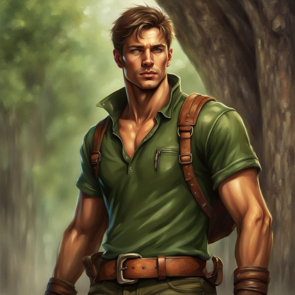 Handsome Young Adventurer Concept Art in 8K Resolution