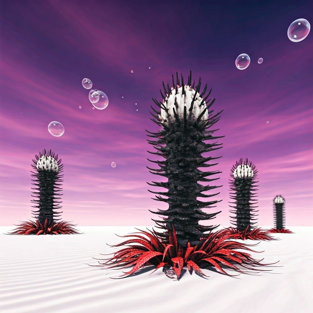 White desert Fantasy plants