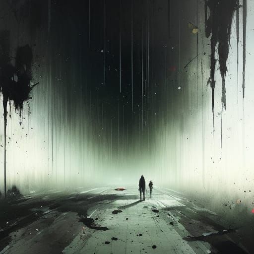 Textured Dark Speedpaint with Red Details