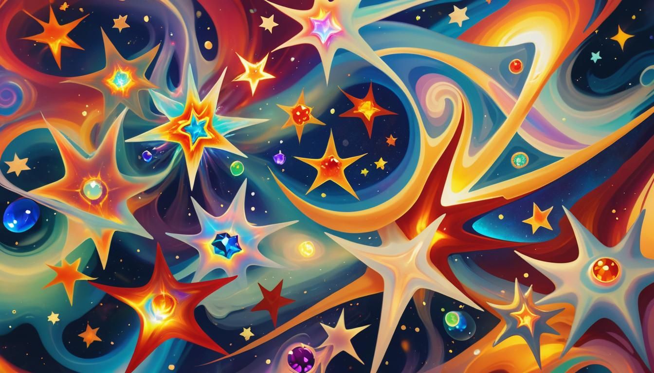 Fire Elemental Gemstone in Iridescent Bioluminescent Style