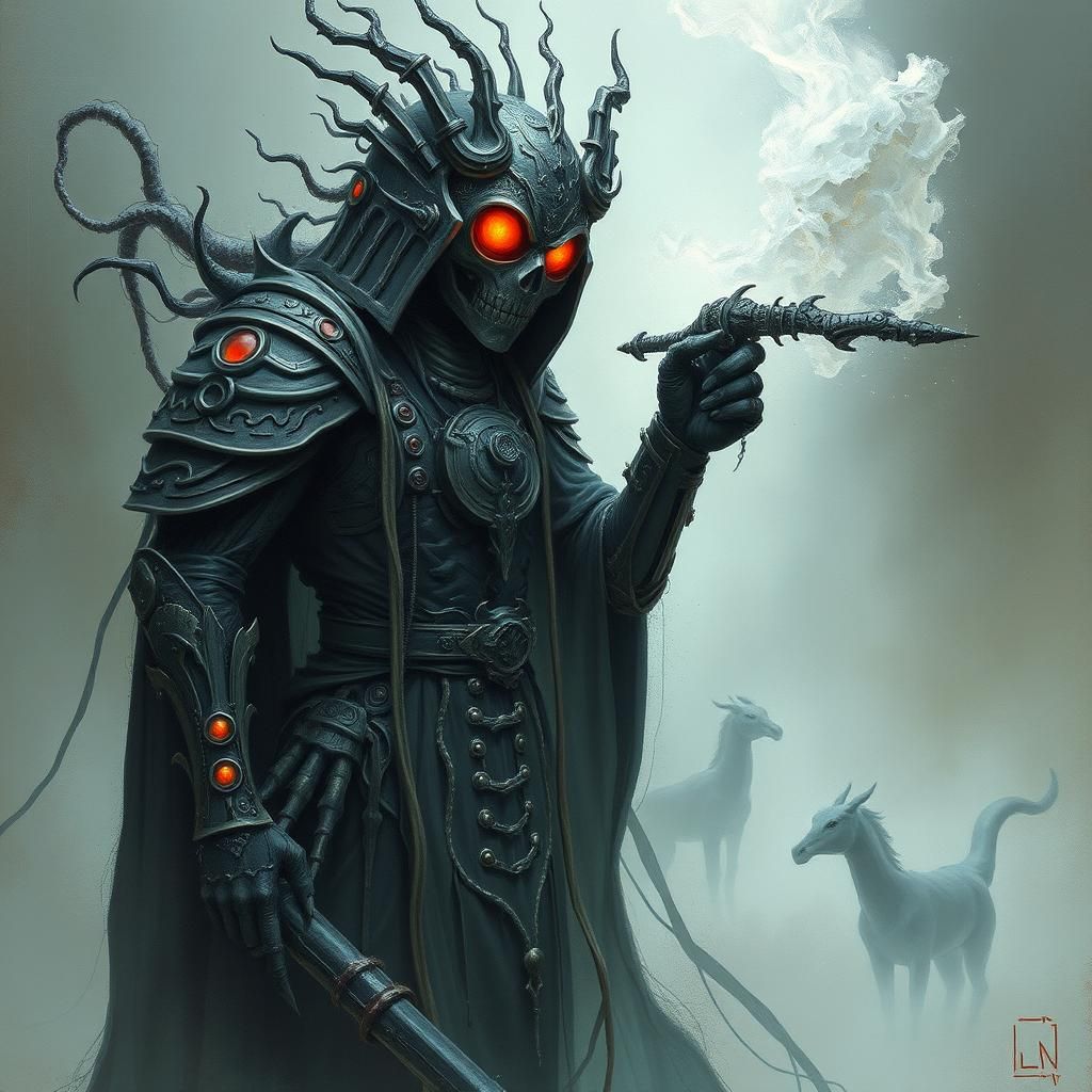 Ghostpunk Maleficent in Ethereal Aetherpunk Style