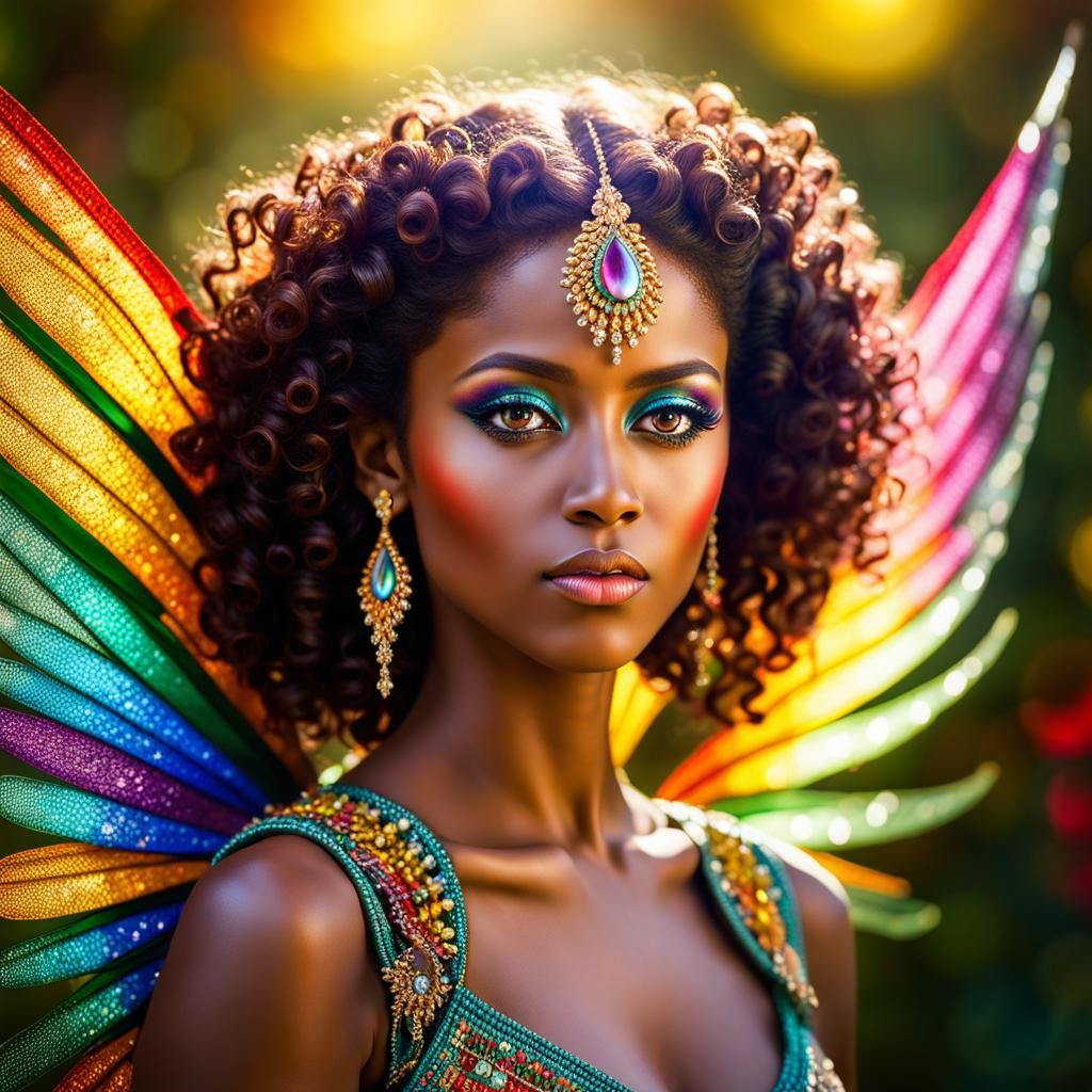 colorful pixie, Ethiopian woman