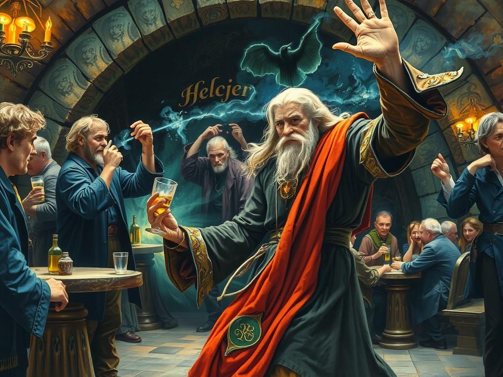 Gandalf Dances in Khazad-dûm: Alcohol Ink Art