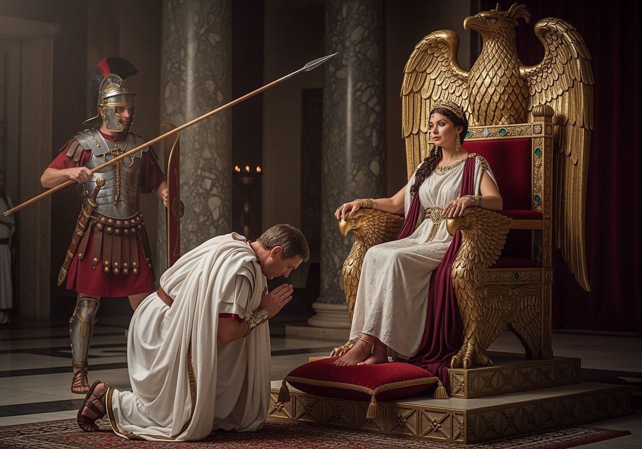 Empress Messalina on Eagle Throne in Ancient Rome
