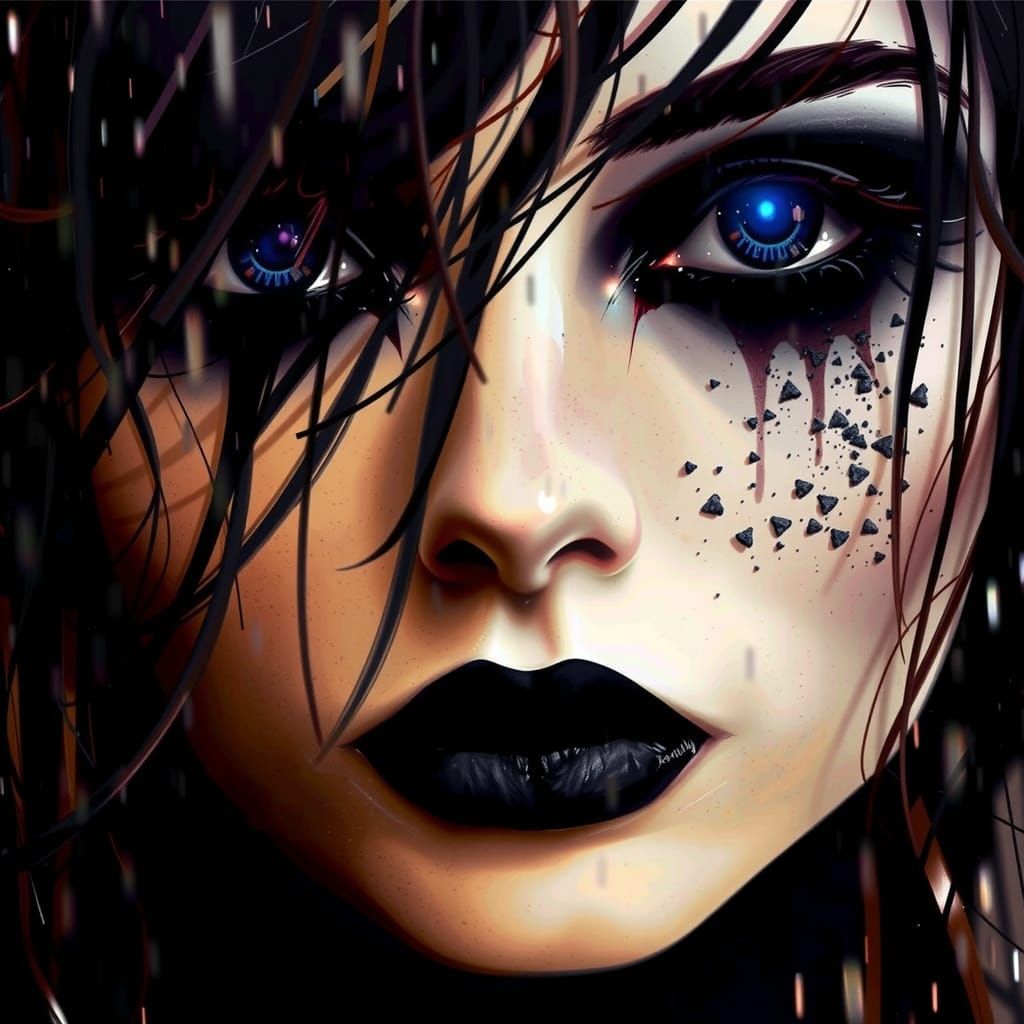 Urban Graffiti Art of Emo Muse in Banksy Style