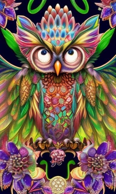 Mystical Gremlin in Psychedelic Rose Garden