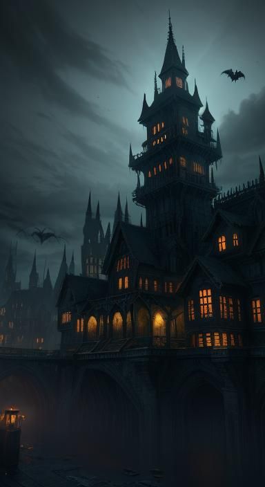 Haunted City Concept Art in Unreal Engine
