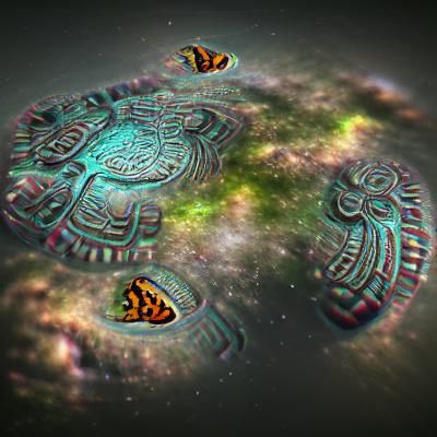 Mayan Calendar Intergalactic Butterfly in 8K