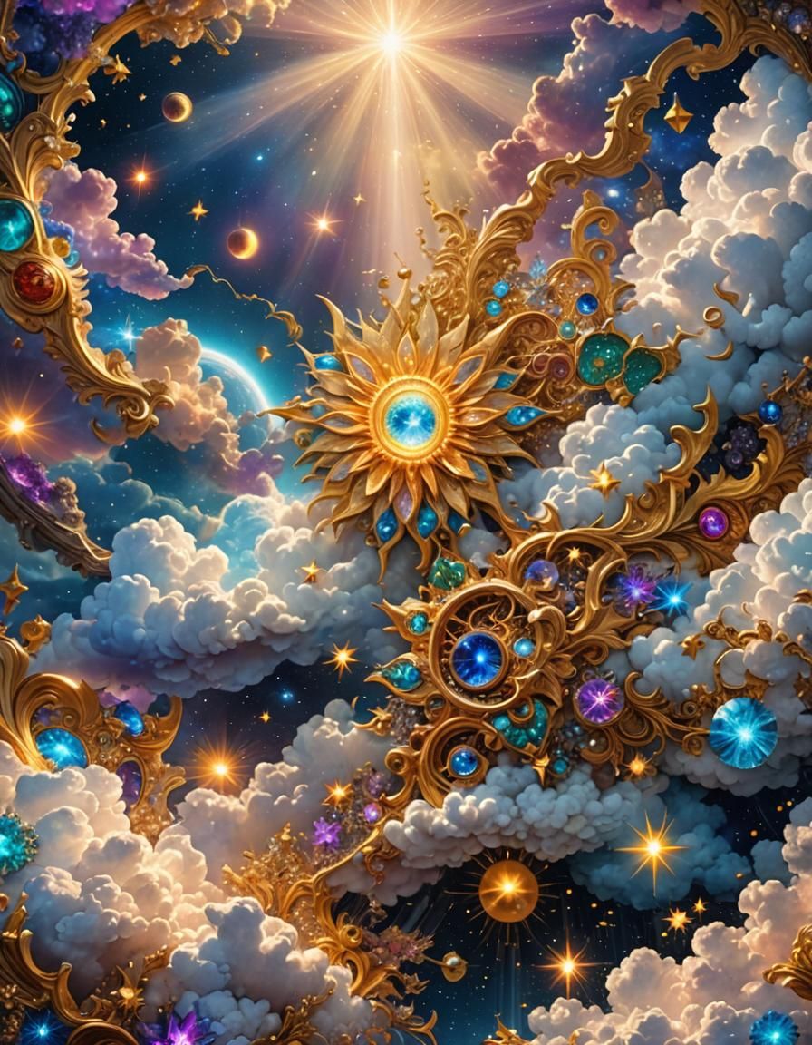 Sparkling Intricate Details in Maximalist Digital Art