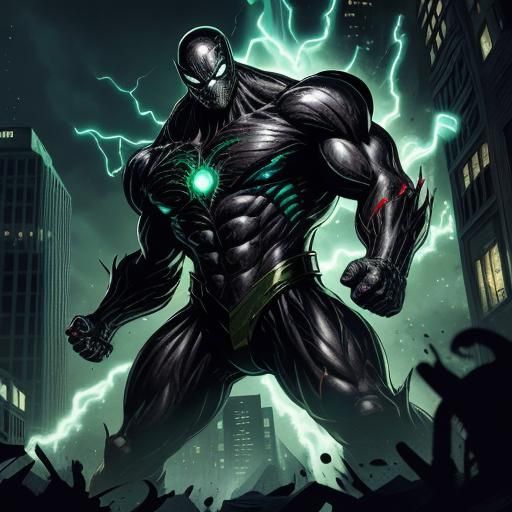 Massive Symbiote Suit Infects Host: Comic Book Style