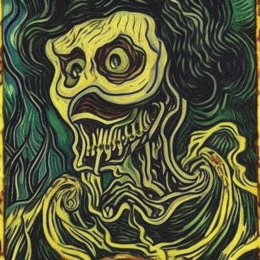 Horrific Rigoletto Parasite in Burton-esque Style