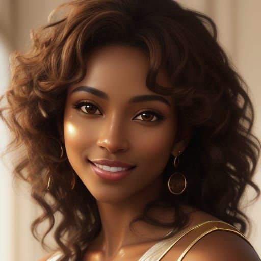 Warm Portrait in Oil Painting Style with Soft Focus